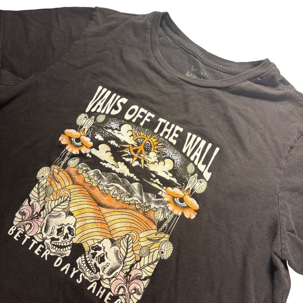 Vans Off The Wall Graphic T-Shirt‎ Better Days Ahead Skulls Sun